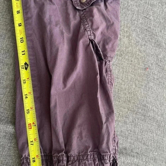 London Jean‎ Chino Short Pants Size 0 Purple 100% Cotton Cargo With Tie - Picture 6 of 9